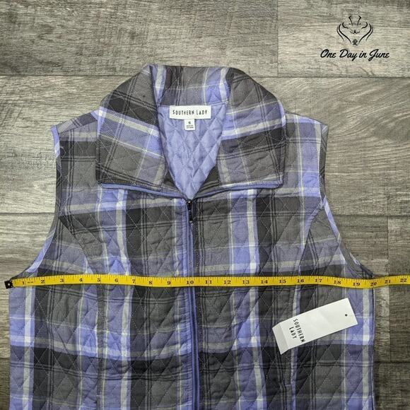 Southern Lady Quilted Zip Front Vest Size S - Picture 3 of 5